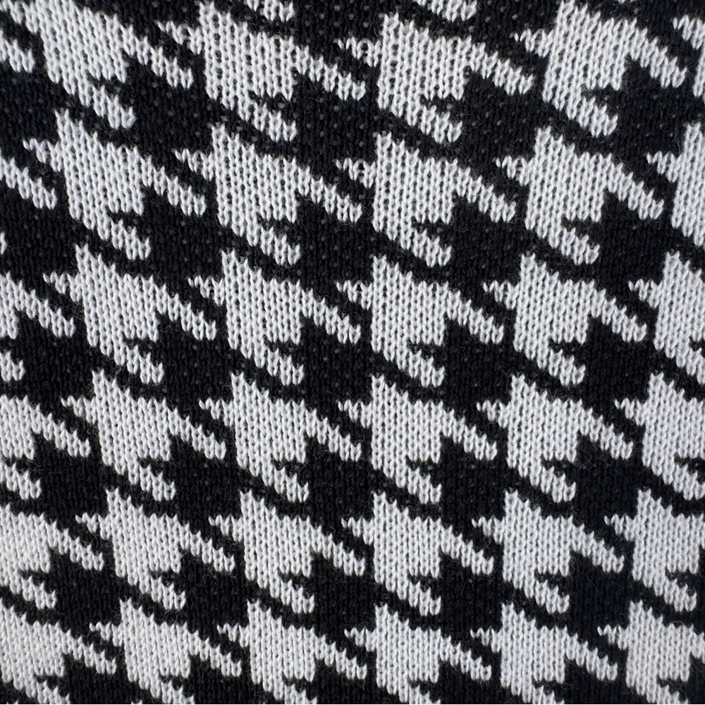 Fashion Nova Black and White “Sandra” Houndstooth Long Sleeve mini Dress - Picture 4 of 12